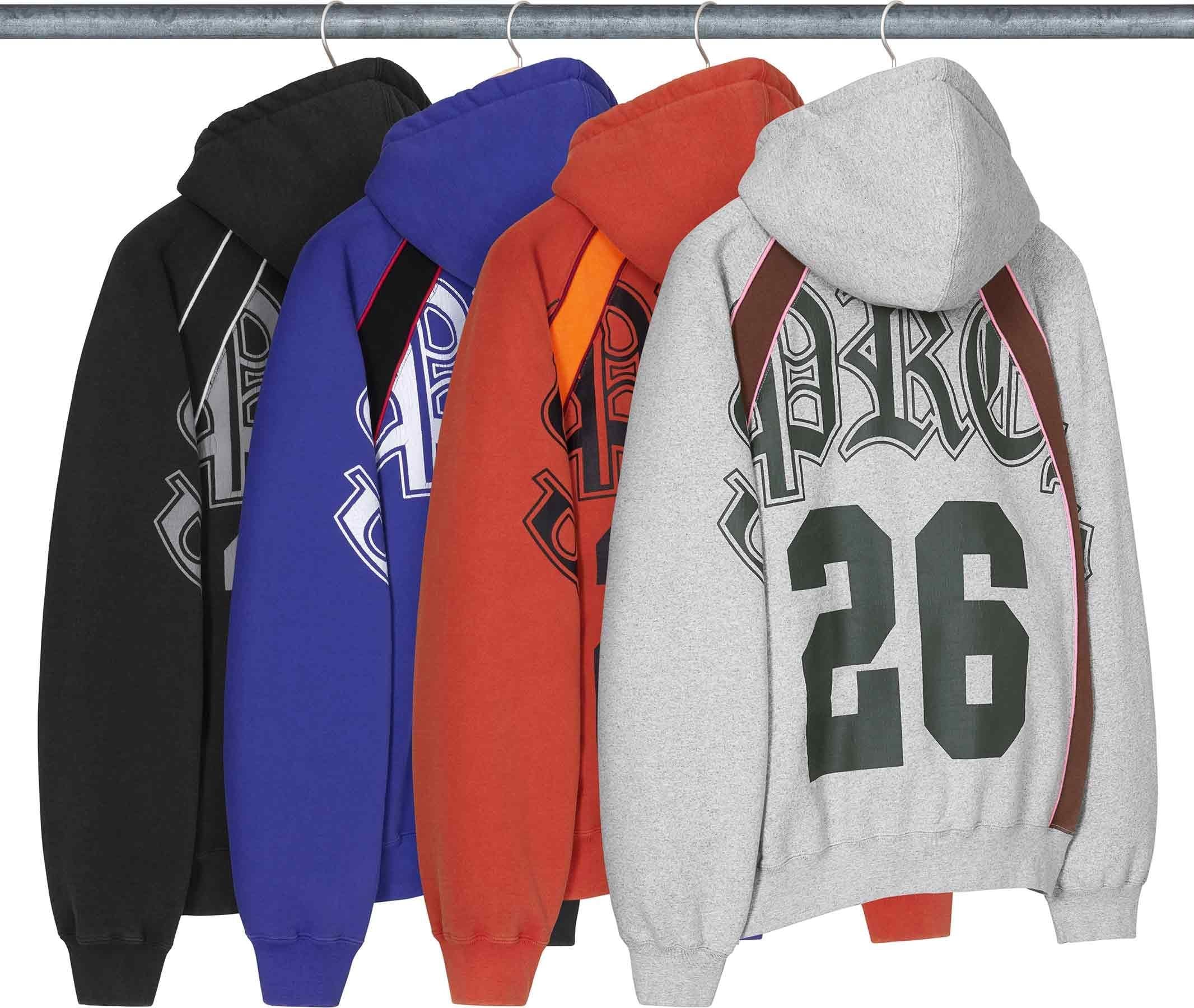 Paneled Zip Up Hooded Sweatshirt